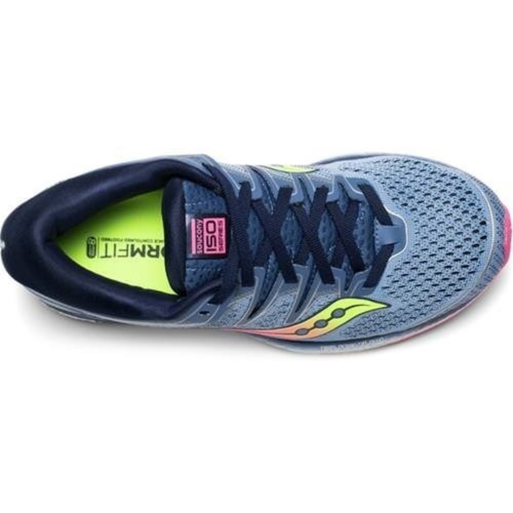 Saucony® (Women's 5.5 M) TRIUMPH™ ISO 5 Running Shoes in Blue/Navy - $160 - Picture 4 of 5